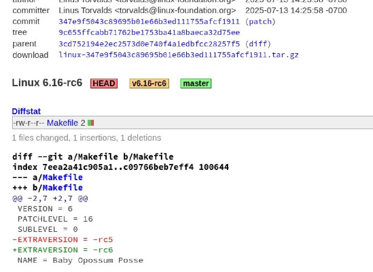 Linux 6.16-rc6 发布，带来瞬时调度攻击缓解与 AMD Zen 2 修复